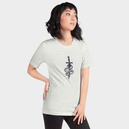 LouVoyage - T-shirt Women - Snake Memories - White & Gray - XS/3XL