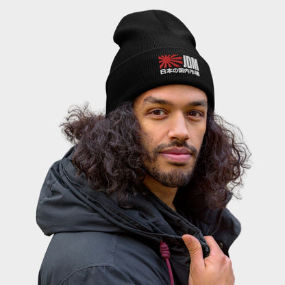 LouVoyage - Beanie Men - Embroidery - JDM Life - Black & Gray