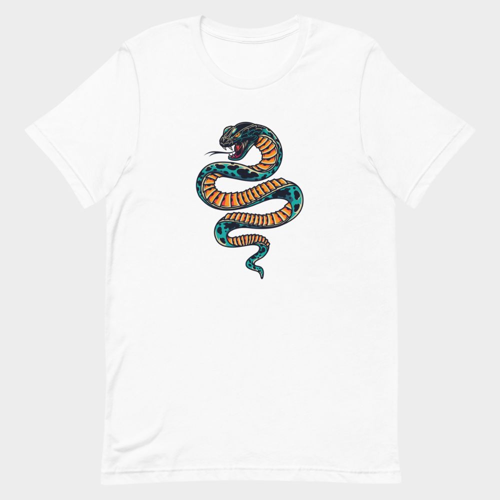 LouVoyage - T-shirt Men - Snake - Black & White - XS/3XL