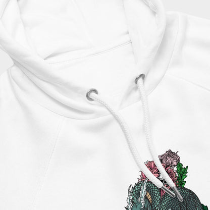 LouVoyage - Hoodie Women - Flower x Dragon - White - XS/3XL