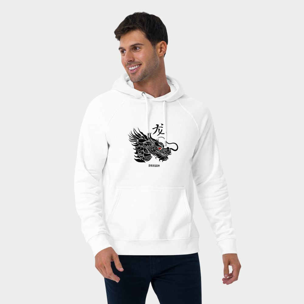 LouVoyage - Hoodie Men - Chinese Dragon - White - XS/3XL