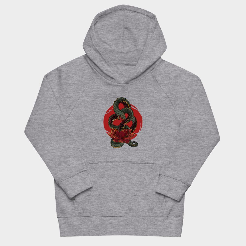 LouVoyage - Hoodie Boys - Snake - Black & Gray - 4/12Y