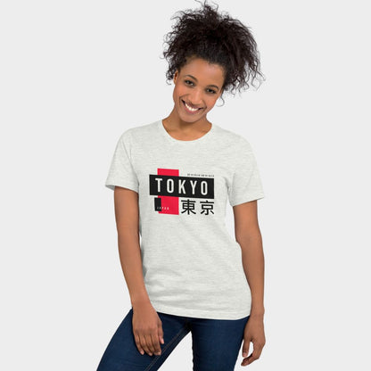 LouVoyage - T-shirt Women - Cyber Tokyo - White & Gray - XS/3XL