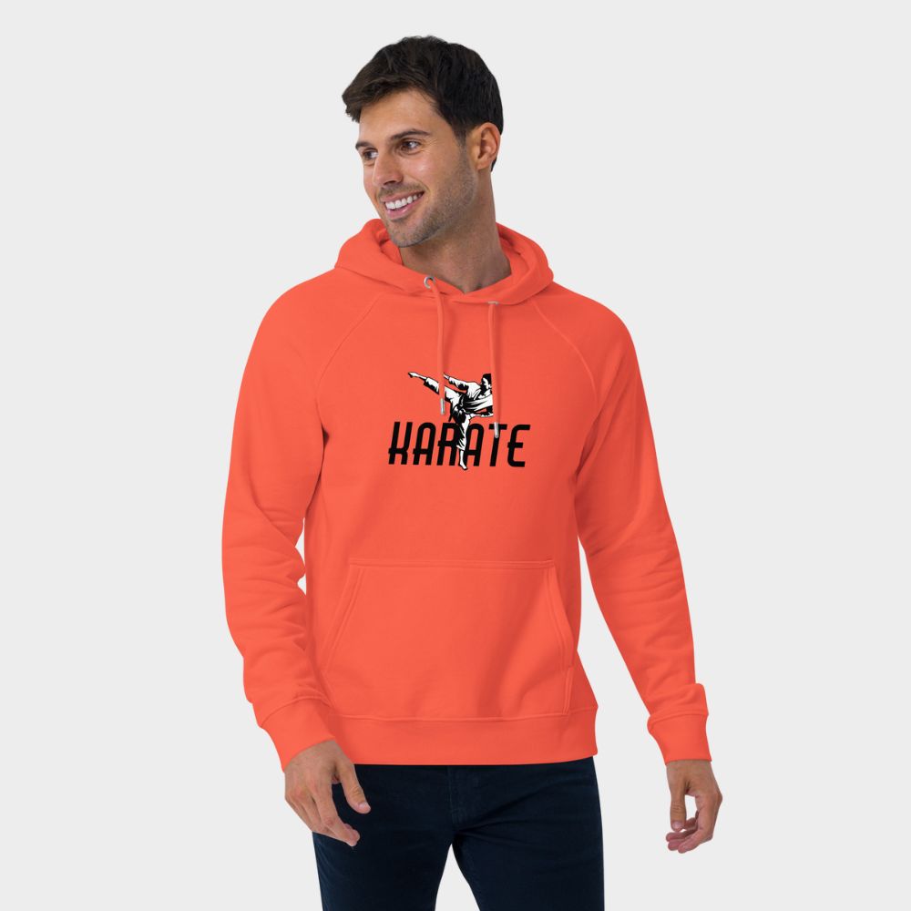 LouVoyage - Hoodie Men - Karate - White & Orange - XS/3XL