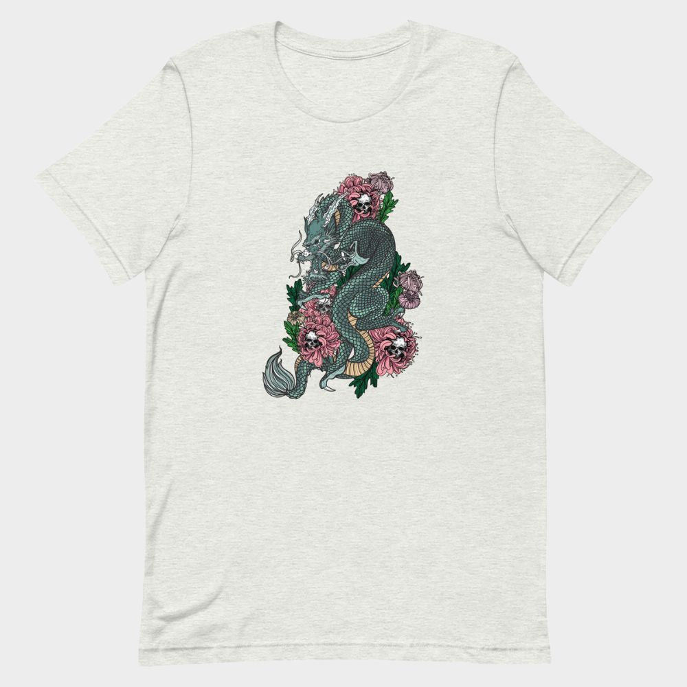 LouVoyage - T-shirt Women - Dragon Illsutration - White - XS/3XL