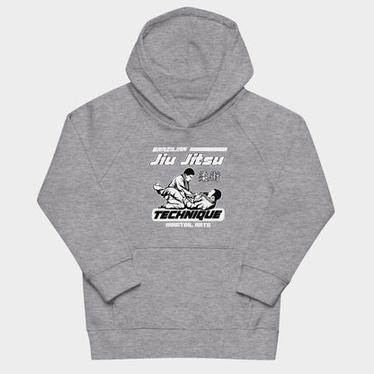 LouVoyage - Hoodie Boys - Technical BJJ - Black & Gray - 4/12Y