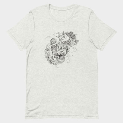 LouVoyage - T-shirt Women - Oni Illustration - White - XS/3XL