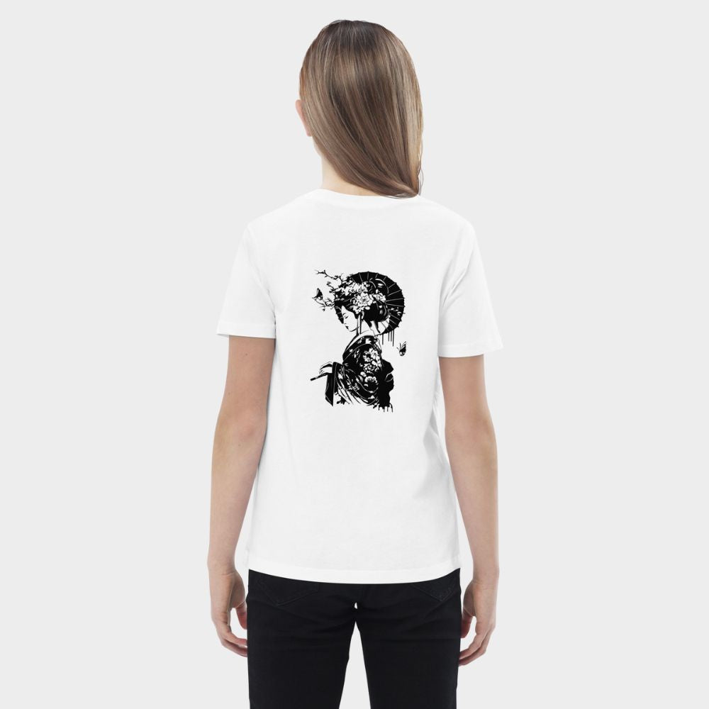 LouVoyage - T-shirt Girls - Japanese Geisha - White - 3/13Y