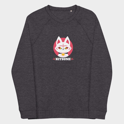 LouVoyage - Pullover Women - Kawaii Kitsune - Black & Gray - XS/3XL