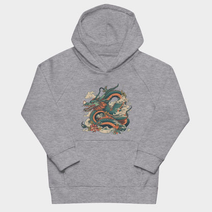 LouVoyage - Hoodie Girls - Mystic Dragon - Black & Gray - 4/12Y