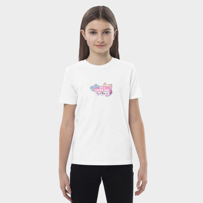 LouVoyage - T-shirt Girls - Gamer Girl - Black & White & Blue - 3/13Y