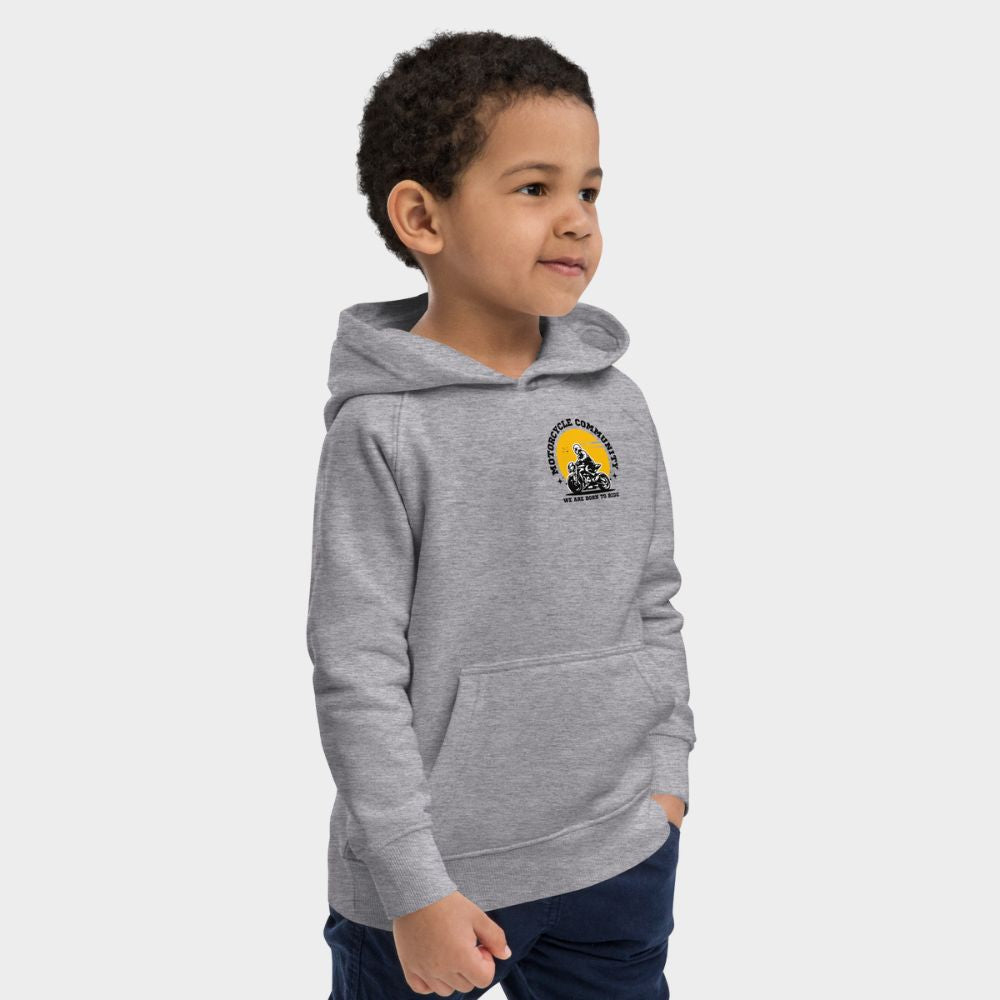 LouVoyage - Hoodie Boys - Motorcycle Community - Gray - 4/12Y