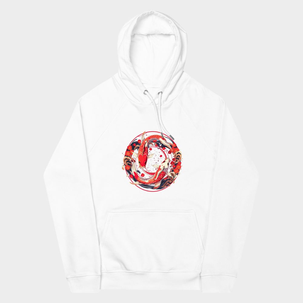 LouVoyage - Hoodie Women - Yin Yang Illustration - Black & White - XS/3XL