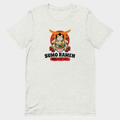 LouVoyage - T-shirt Women - Sumo Ramen - White & Gray - XS/3XL