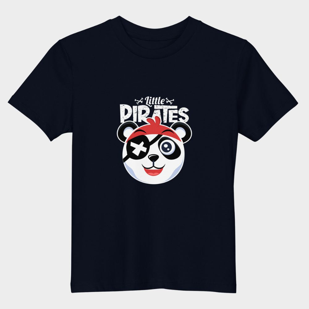 LouVoyage - T-shirt Girls - Kawaii Little Pirates - Black & Blue - 3/13Y