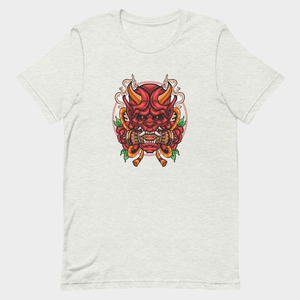 LouVoyage - T-shirt Men - Demon Oni - White - XS/3XL