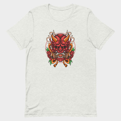 LouVoyage - T-shirt Men - Demon Oni - White - XS/3XL