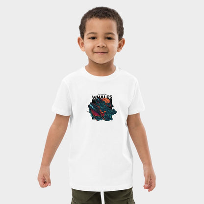 LouVoyage - T-shirt Boys - Whales - White - 3/13Y