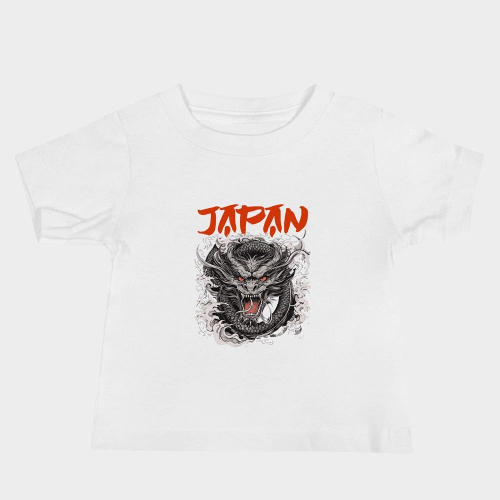 LouVoyage - T-shirt Baby - Japan Dragon - Black & White - 6/24M