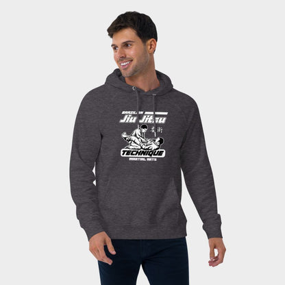 LouVoyage - Hoodie Men - Jiu Jitsu Technique - Black & Gray - XS/3XL