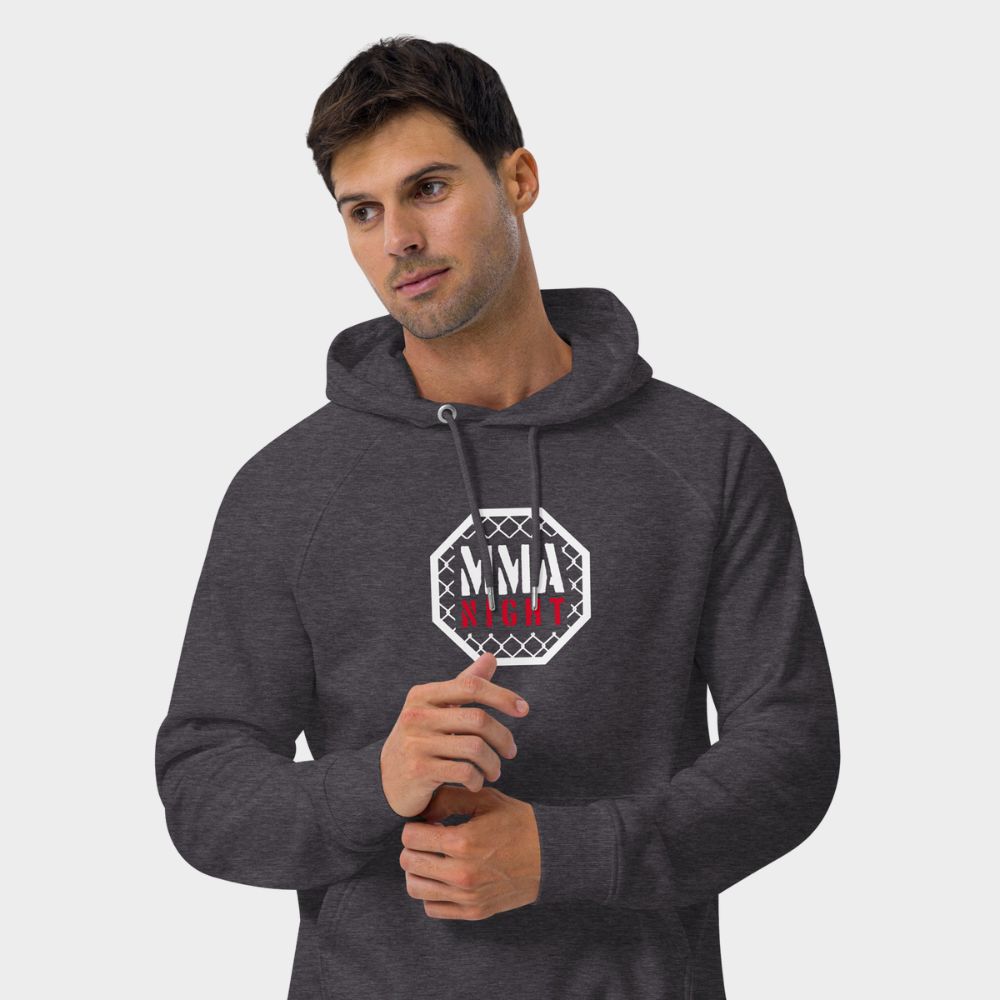 LouVoyage - Hoodie Men - Cage of MMA - Black & Gray & Burgundy - XS/3XL