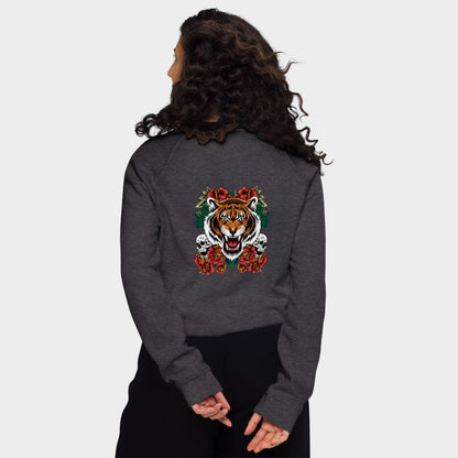 LouVoyage - Pullover Women - Flower Tiger - Black & Gray - XS/3XL