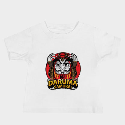 LouVoyage - T-shirt Baby - Samurai Daruma - Black & White - 6/24M