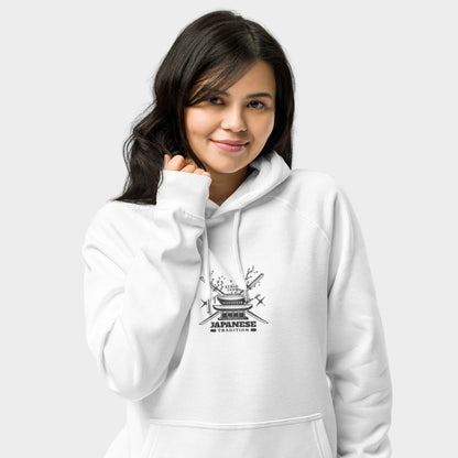 LouVoyage - Hoodie Women - Traditional Shinto Temple - White - XS/3XL