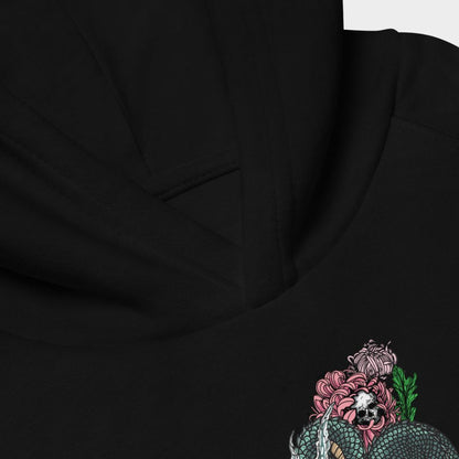 LouVoyage - Hoodie Girls - Dragon x Flower - Black & Gray - 4/12Y