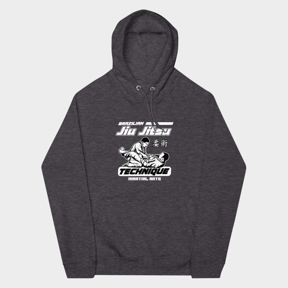 LouVoyage - Hoodie Men - Jiu Jitsu Technique - Black & Gray - XS/3XL