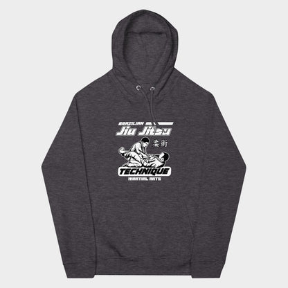 LouVoyage - Hoodie Men - Jiu Jitsu Technique - Black & Gray - XS/3XL