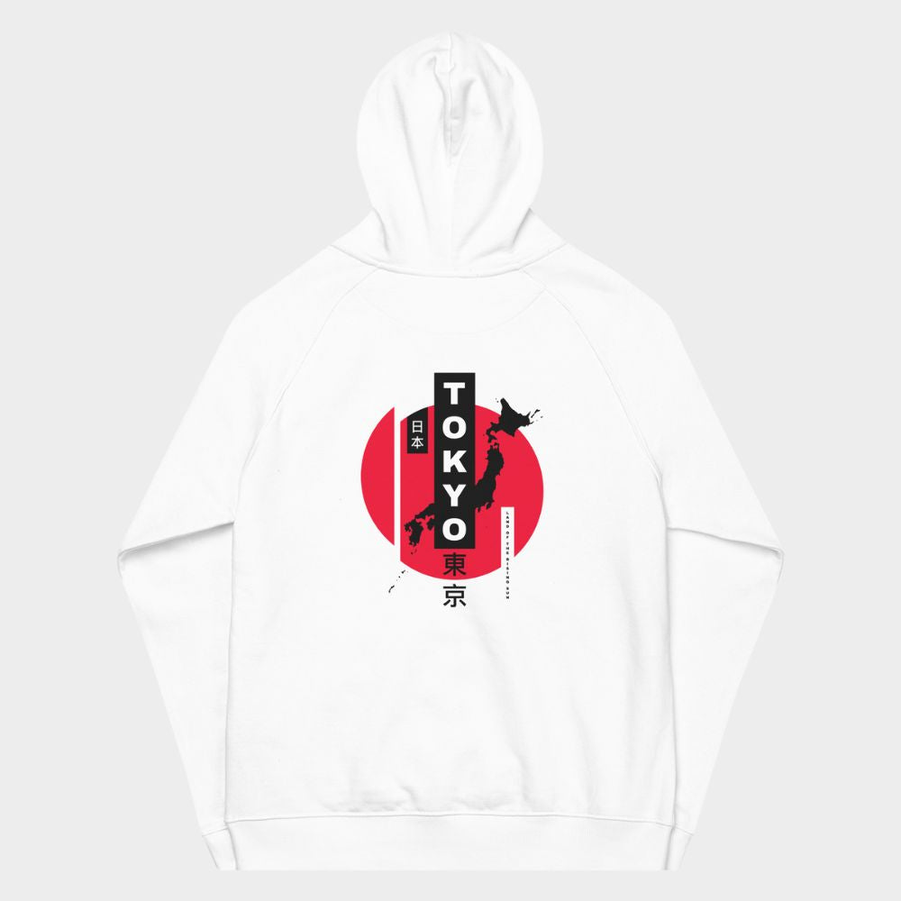 LouVoyage - Hoodie Men - Tokyo in Modern Japan - White - XS/3XL