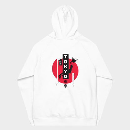 LouVoyage - Hoodie Men - Tokyo in Modern Japan - White - XS/3XL