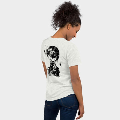 LouVoyage - T-shirt Women - Tattoo Geisha - White - XS/3XL