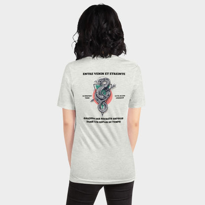 LouVoyage - T-shirt Women - Snake Memories - White & Gray - XS/3XL