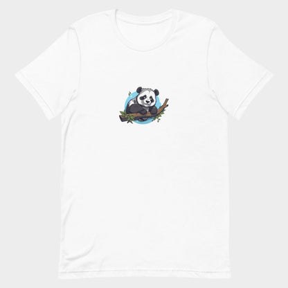 LouVoyage - T-shirt Women - Cute Panda - Black & White & Gray - XS/3XL