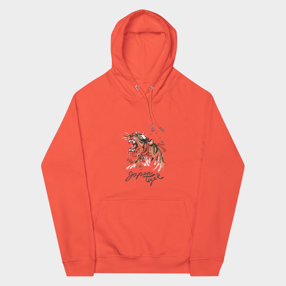 LouVoyage - Hoodie Men - Tiger - White & Orange - XS/3XL