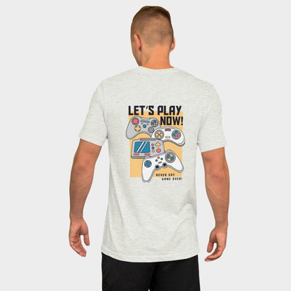 LouVoyage - T-shirt Men - Let's Play - White & Gray - XS/3XL