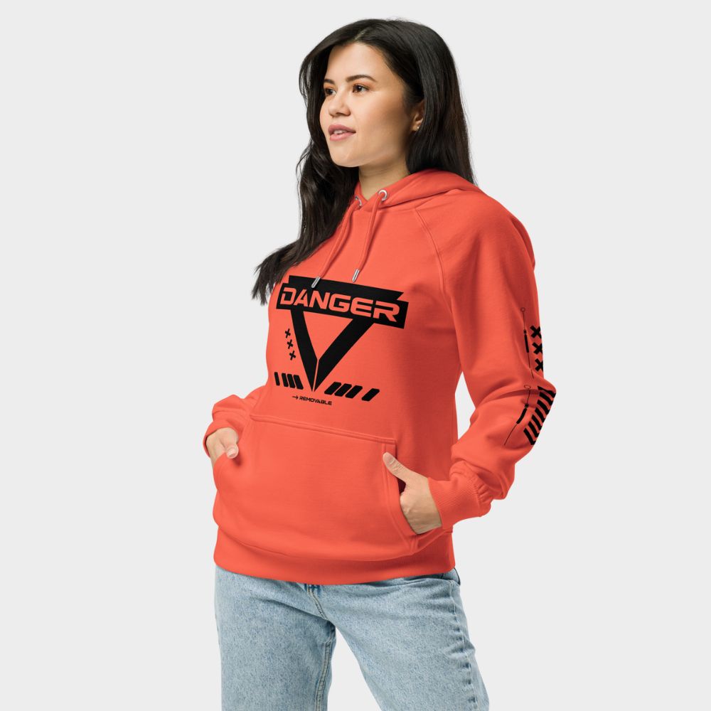 LouVoyage - Hoodie Women - Cyber Style - White & Orange - XS/3XL