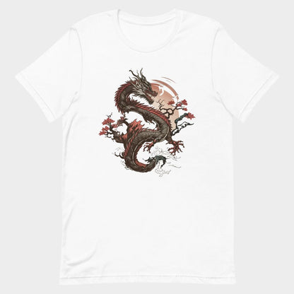 LouVoyage - T-shirt Women - Legendary Dragon - Black & White & Gray - XS/3XL