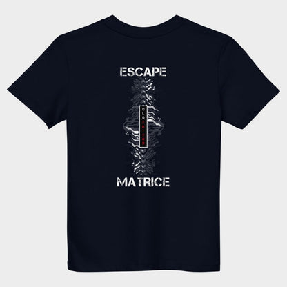 LouVoyage - T-shirt Boys - Escape Matrice - Black & Blue - 3/13Y