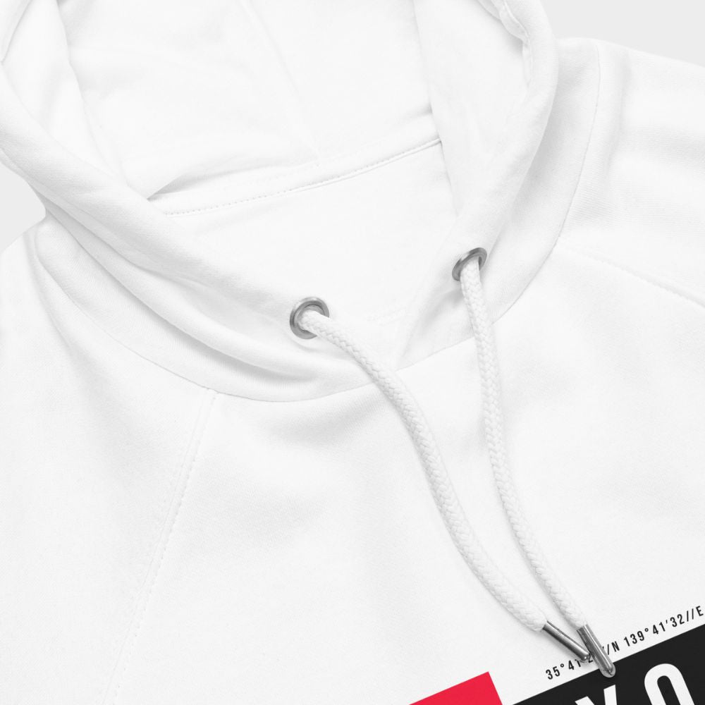 LouVoyage - Hoodie Men - Tokyo in Modern Japan - White - XS/3XL