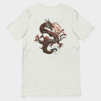 LouVoyage - T-shirt Women - Dragon Tattoo - White & Gray - XS/3XL