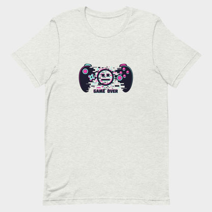 LouVoyage - T-shirt Women - Game Over - White & Gray - XS/3XL