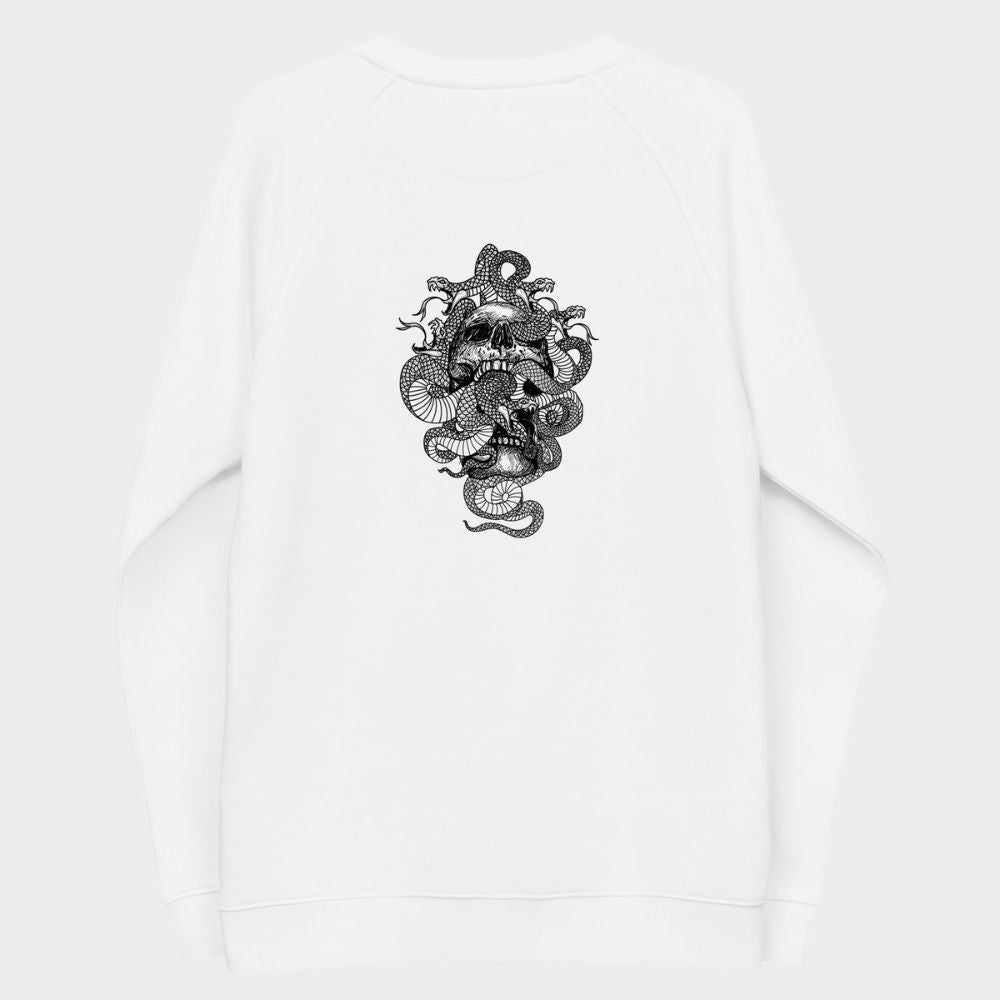 LouVoyage - Pullover Women - Snake & Skull - White & Black - XS/3XL