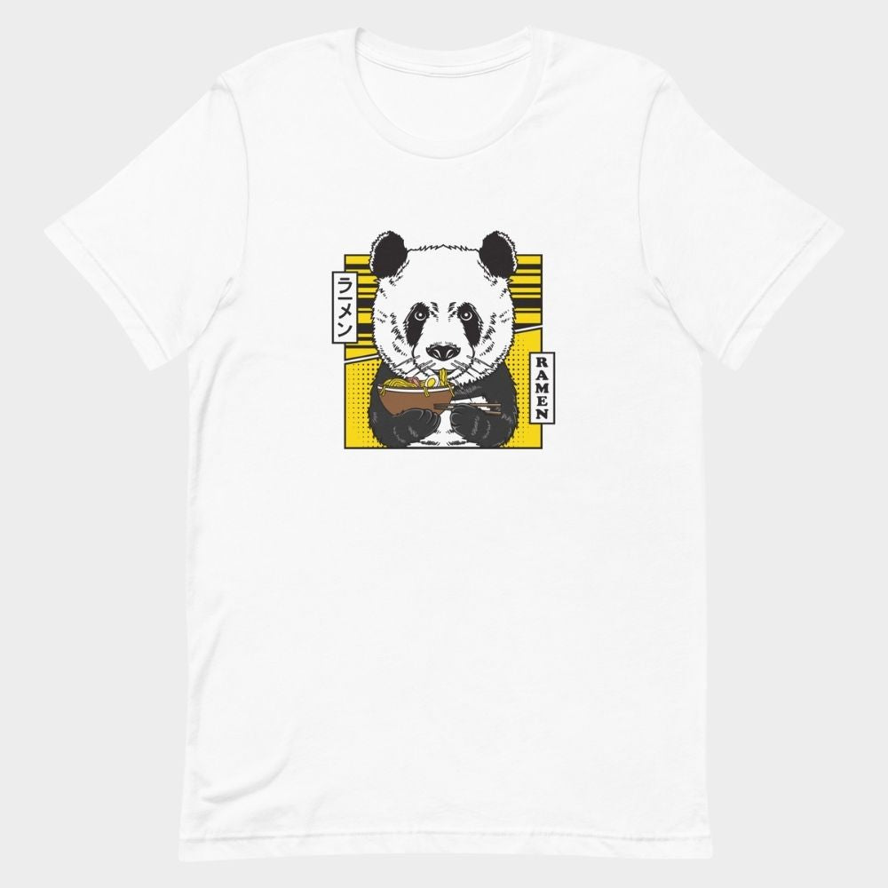 LouVoyage - T-shirt Men - Panda Food - Black & White - XS/3XL