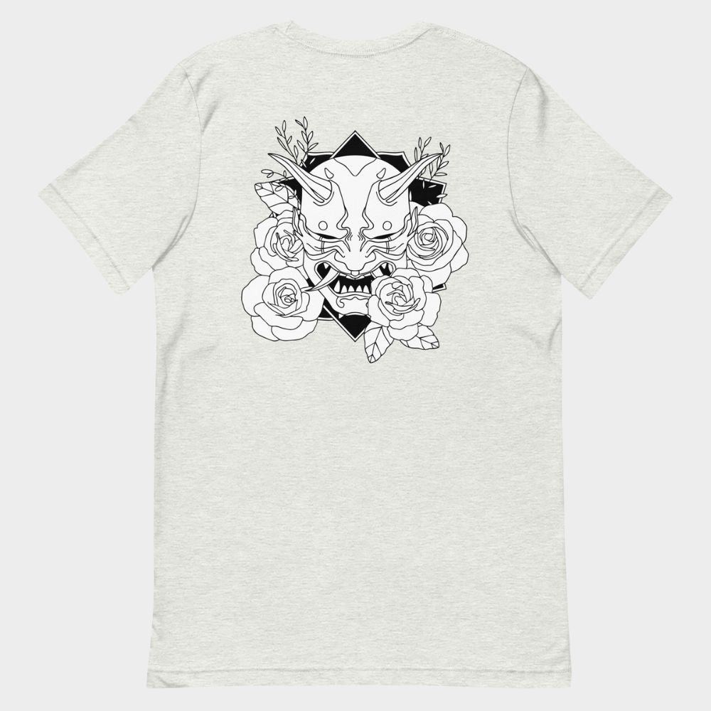 LouVoyage - T-shirt Women - Oni Katana - White & Gray - XS/3XL