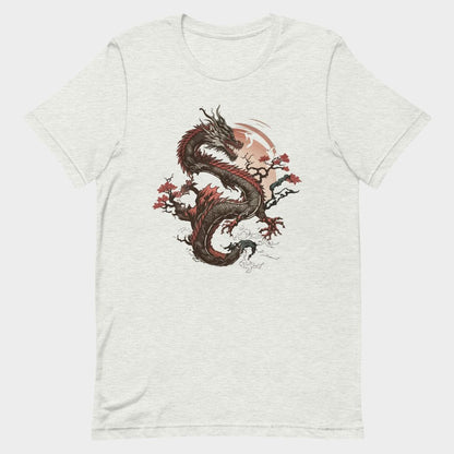 LouVoyage - T-shirt Women - Legendary Dragon - Black & White & Gray - XS/3XL