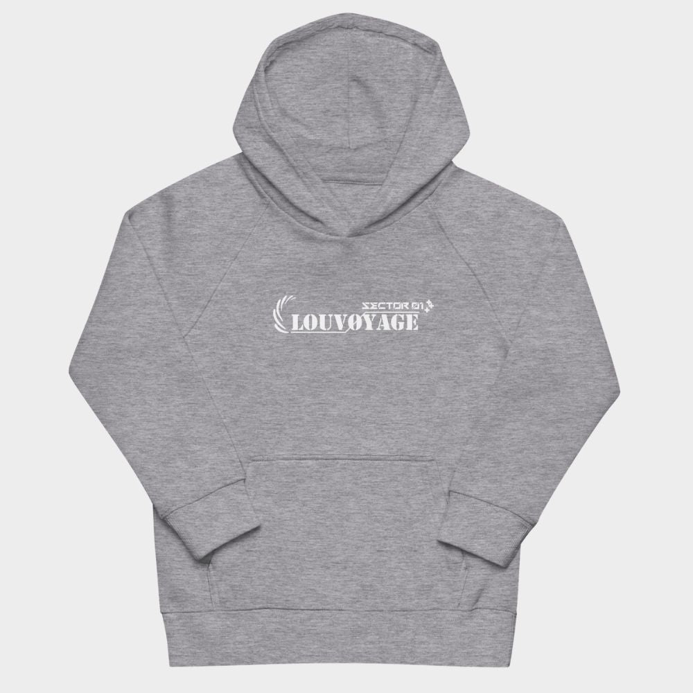 LouVoyage - Hoodie Boys - Cyber Kitsune - Black & Gray - 4/12Y