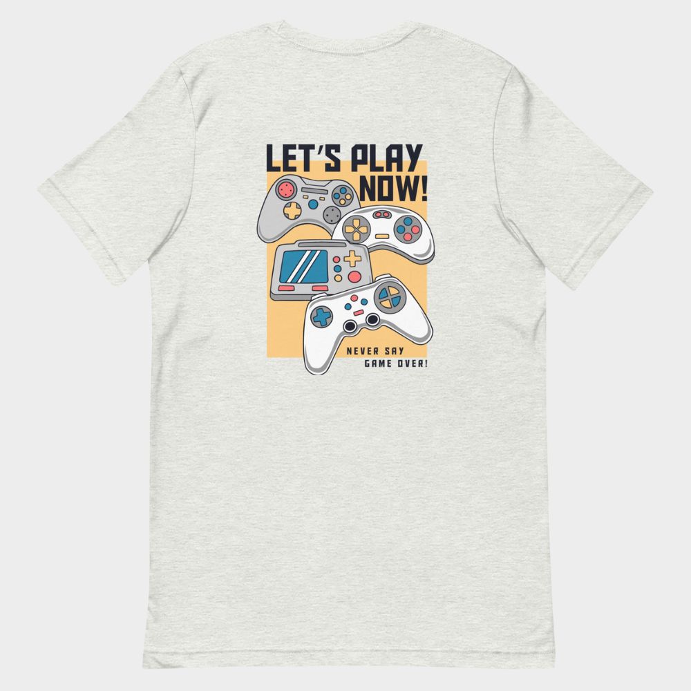 LouVoyage - T-shirt Men - Let's Play - White & Gray - XS/3XL